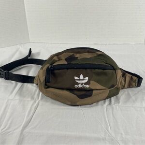 Adidas Originals Unisex Camo Green Brown Adjustable Fanny Pack Waist Travel Bag
